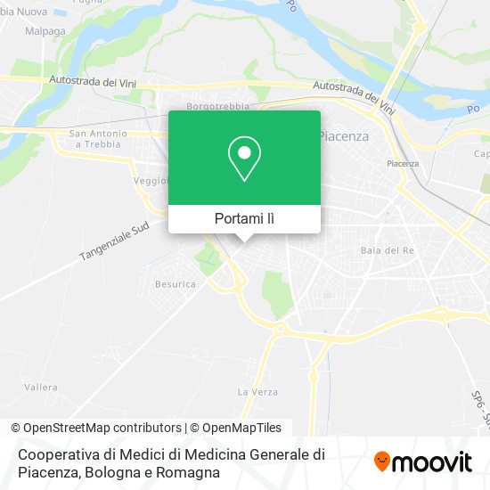 Mappa Cooperativa di Medici di Medicina Generale di Piacenza