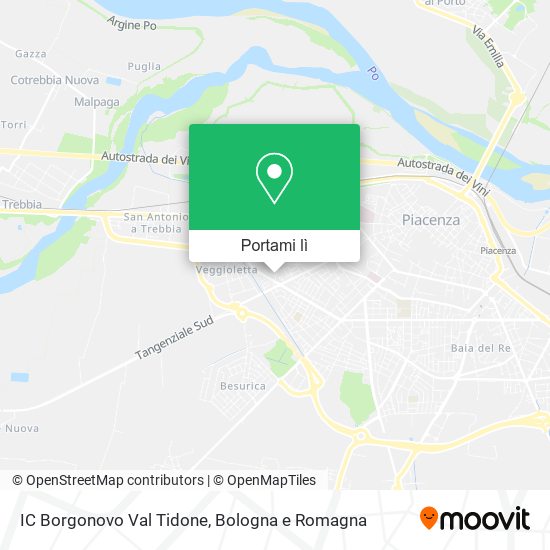 Mappa IC Borgonovo Val Tidone