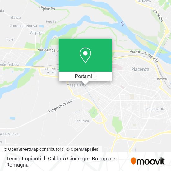 Mappa Tecno Impianti di Caldara Giuseppe