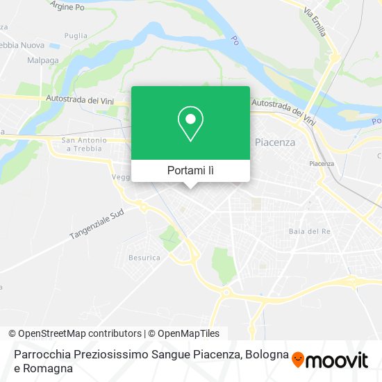 Mappa Parrocchia Preziosissimo Sangue Piacenza