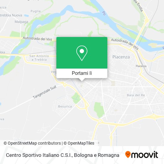 Mappa Centro Sportivo Italiano C.S.I.