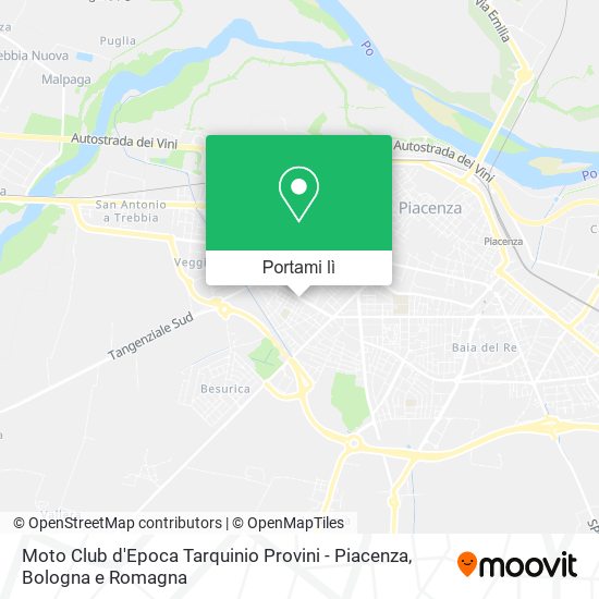 Mappa Moto Club d'Epoca Tarquinio Provini - Piacenza
