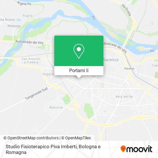 Mappa Studio Fisioterapico Piva Imberti