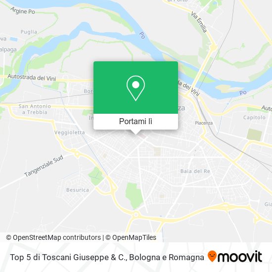 Mappa Top 5 di Toscani Giuseppe & C.