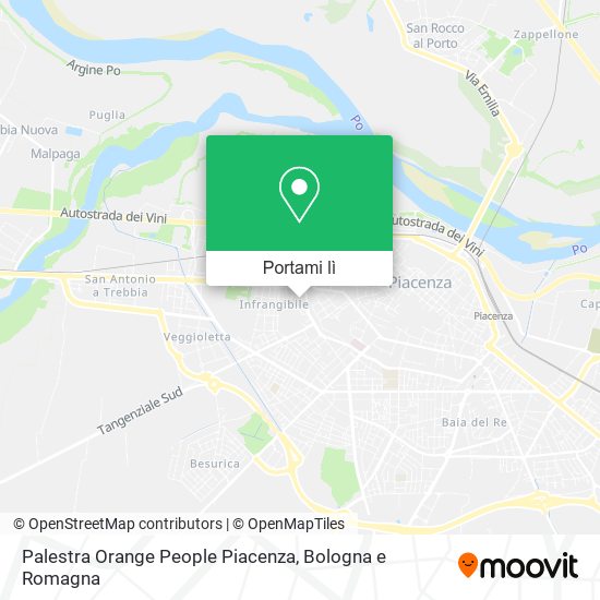 Mappa Palestra Orange People Piacenza