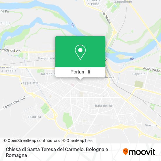 Mappa Chiesa di Santa Teresa del Carmelo