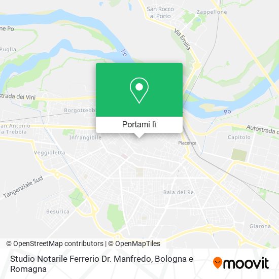 Mappa Studio Notarile Ferrerio Dr. Manfredo
