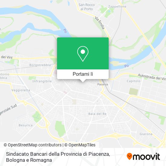 Mappa Sindacato Bancari della Provincia di Piacenza