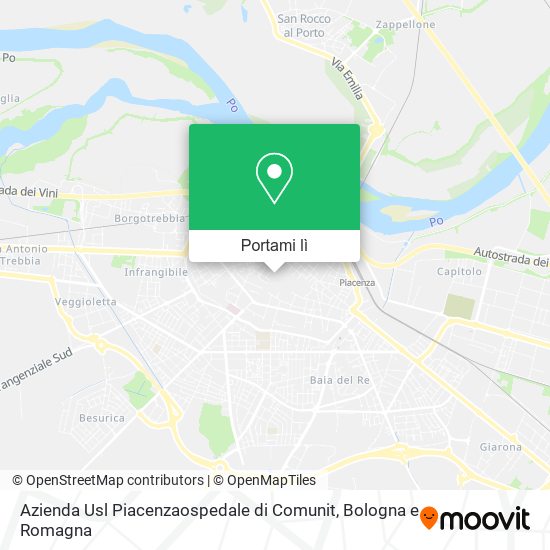 Mappa Azienda Usl Piacenzaospedale di Comunit