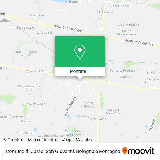 Mappa Comune di Castel San Giovanni
