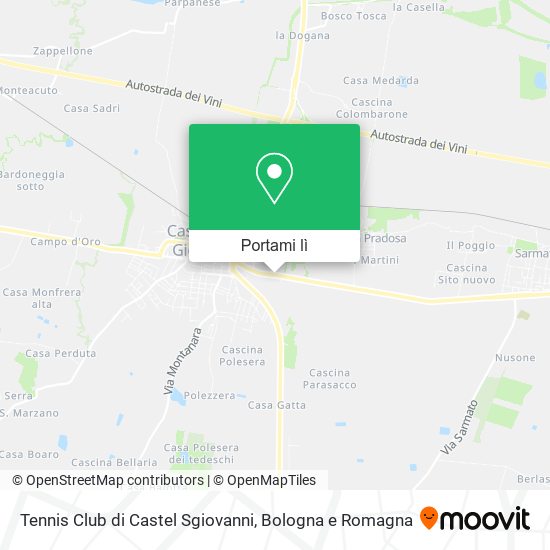 Mappa Tennis Club di Castel Sgiovanni