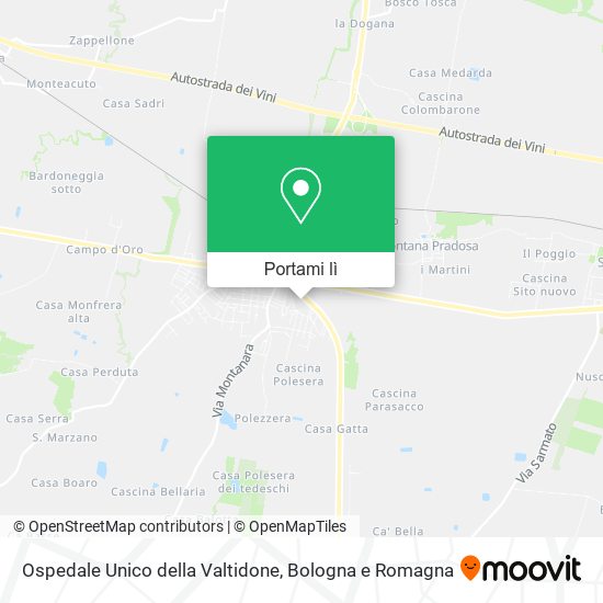 Mappa Ospedale Unico della Valtidone