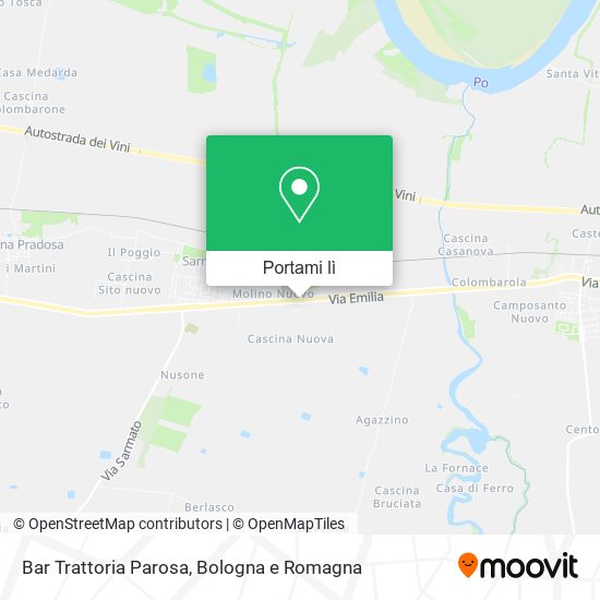 Mappa Bar Trattoria Parosa