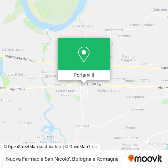 Mappa Nuova Farmacia San Nicolo'