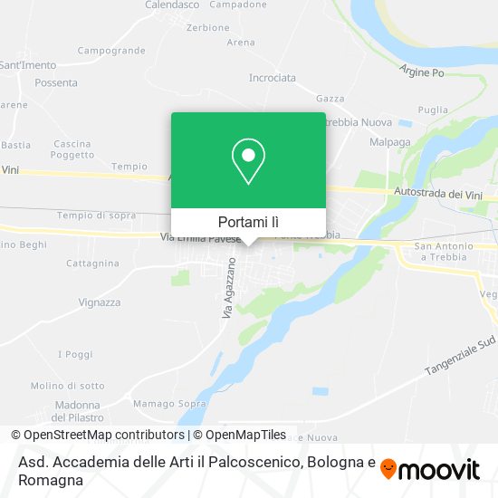 Mappa Asd. Accademia delle Arti il Palcoscenico
