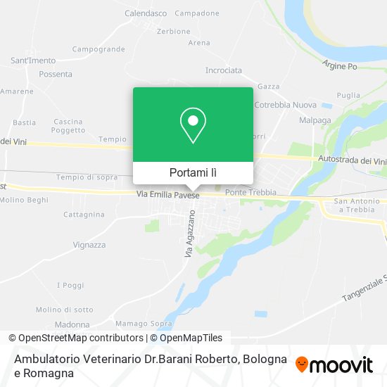 Mappa Ambulatorio Veterinario Dr.Barani Roberto