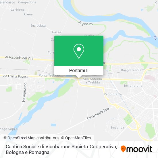Mappa Cantina Sociale di Vicobarone Societa' Cooperativa