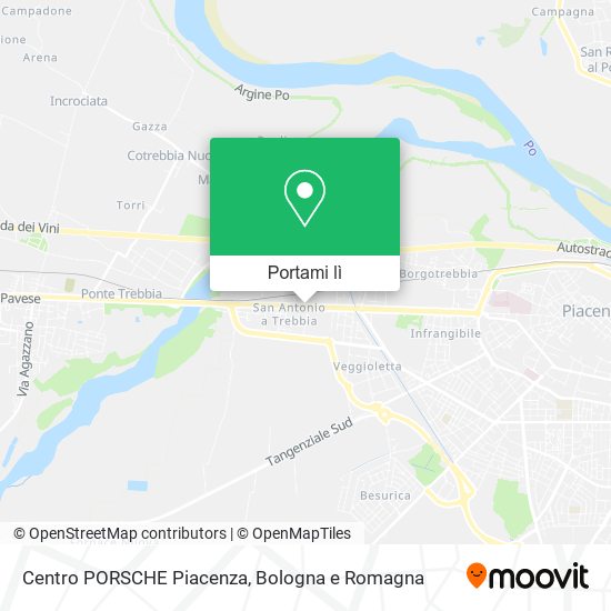 Mappa Centro PORSCHE Piacenza