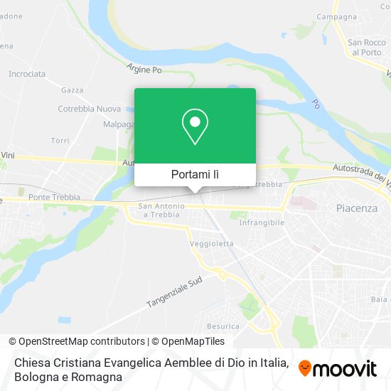 Mappa Chiesa Cristiana Evangelica Aemblee di Dio in Italia
