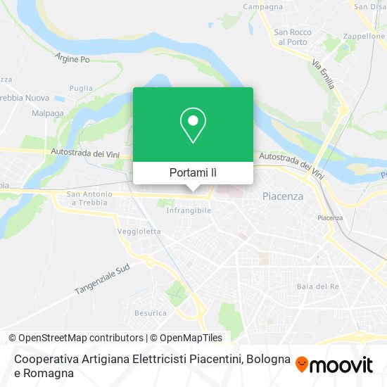 Mappa Cooperativa Artigiana Elettricisti Piacentini