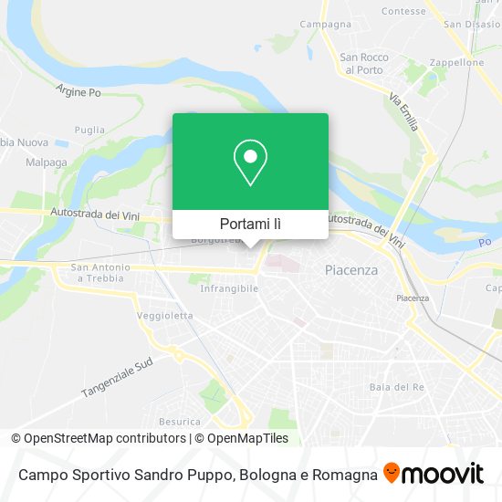 Mappa Campo Sportivo Sandro Puppo