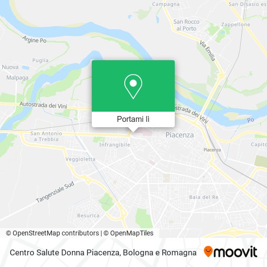 Mappa Centro Salute Donna Piacenza