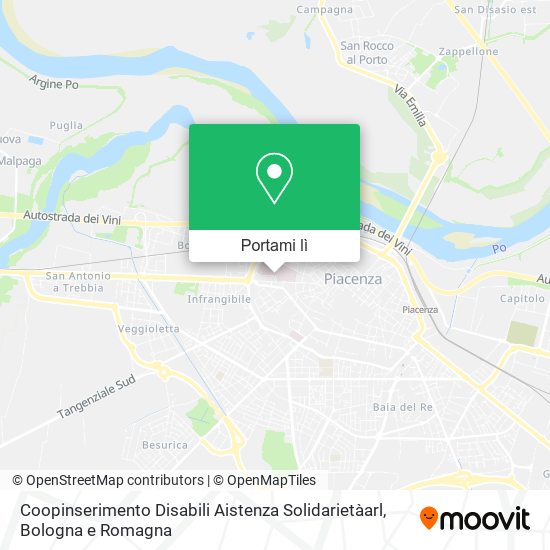Mappa Coopinserimento Disabili Aistenza Solidarietàarl