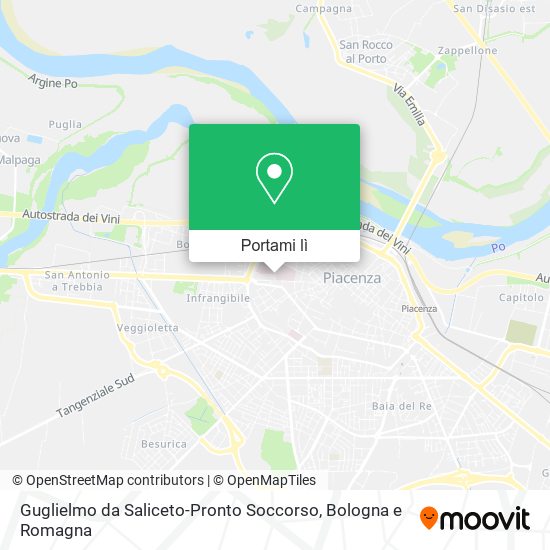 Mappa Guglielmo da Saliceto-Pronto Soccorso