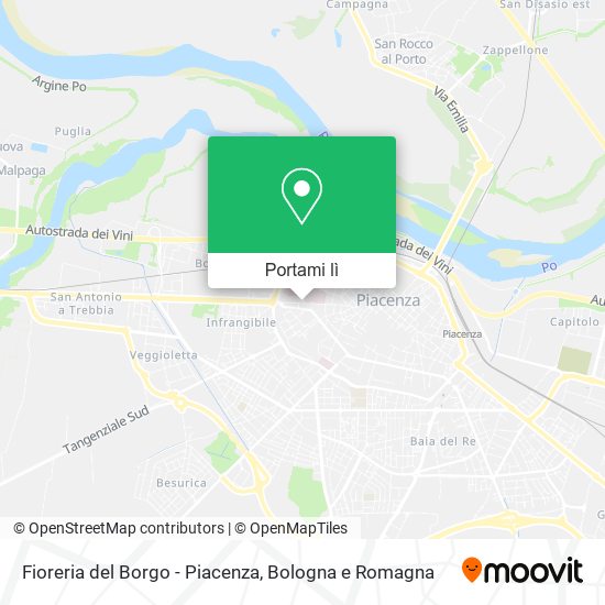 Mappa Fioreria del Borgo - Piacenza