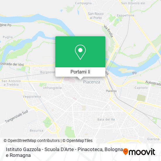 Mappa Istituto Gazzola - Scuola D'Arte - Pinacoteca