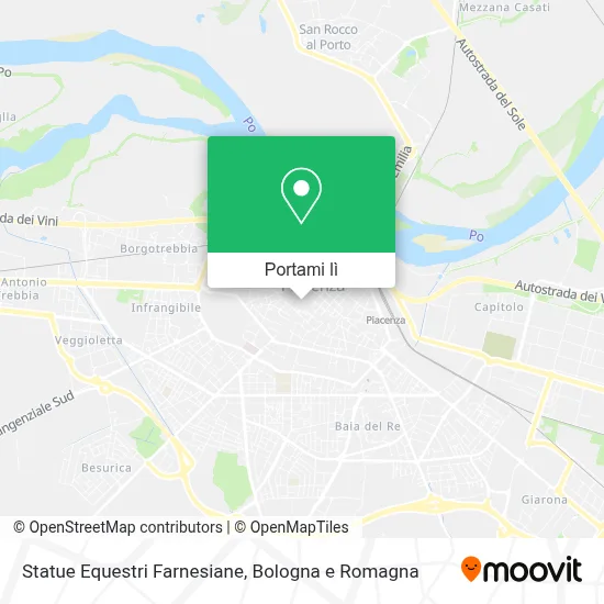 Mappa Statue Equestri Farnesiane