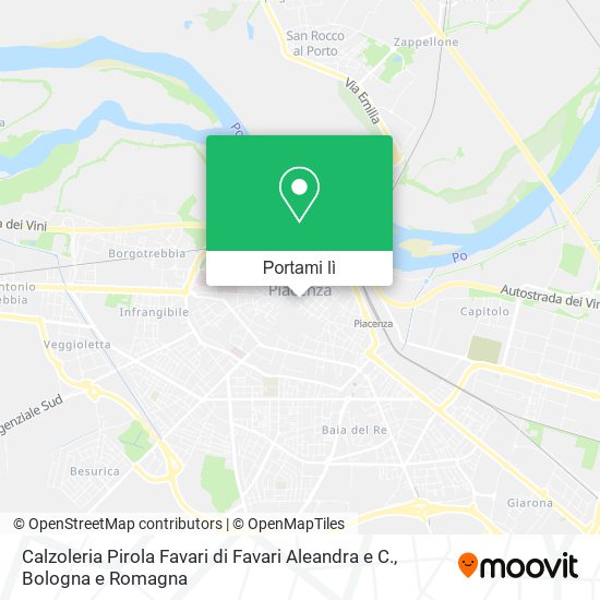 Mappa Calzoleria Pirola Favari di Favari Aleandra e C.