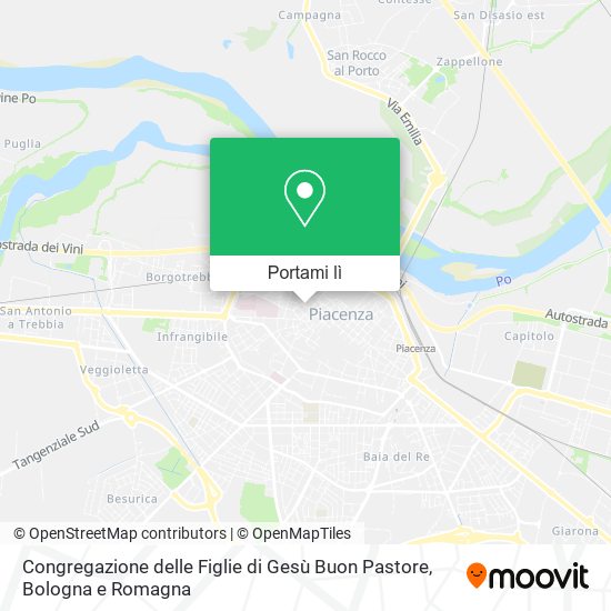 Mappa Congregazione delle Figlie di Gesù Buon Pastore