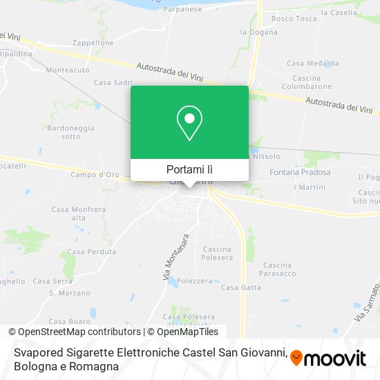 Mappa Svapored Sigarette Elettroniche Castel San Giovanni