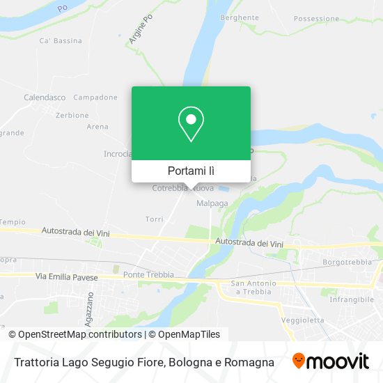 Mappa Trattoria Lago Segugio Fiore