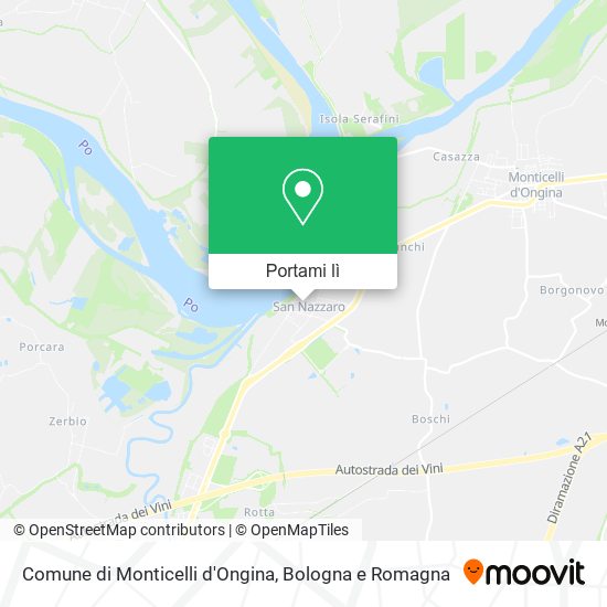 Mappa Comune di Monticelli d'Ongina