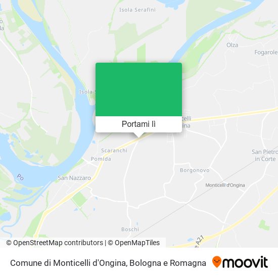 Mappa Comune di Monticelli d'Ongina