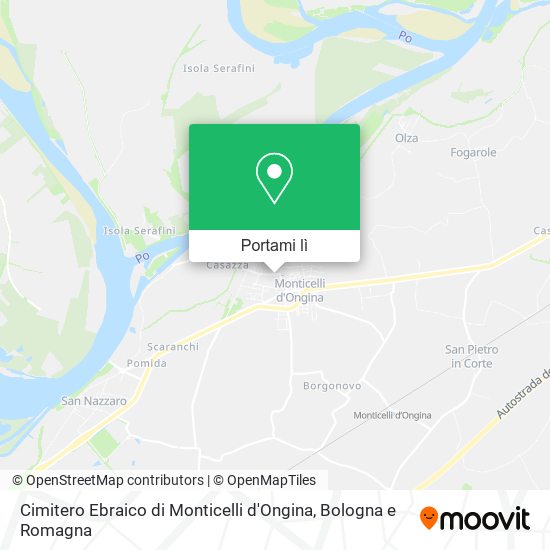 Mappa Cimitero Ebraico di Monticelli d'Ongina