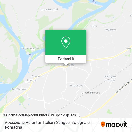 Mappa Aociazione Volontari Italiani Sangue