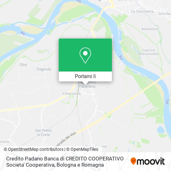 Mappa Credito Padano Banca di CREDITO COOPERATIVO Societa' Cooperativa