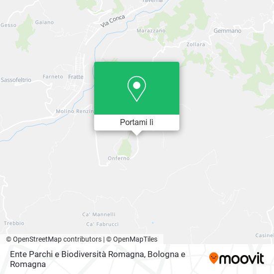Mappa Ente Parchi e Biodiversità Romagna