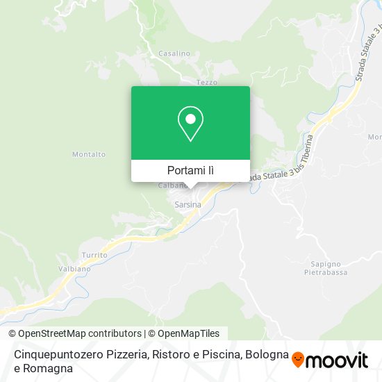Mappa Cinquepuntozero Pizzeria, Ristoro e Piscina