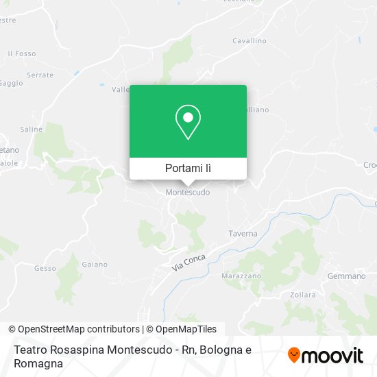 Mappa Teatro Rosaspina Montescudo - Rn