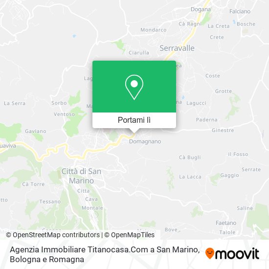 Mappa Agenzia Immobiliare Titanocasa.Com a San Marino