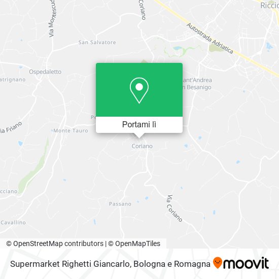 Mappa Supermarket Righetti Giancarlo