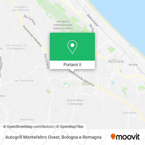 Mappa Autogrill Montefeltro Ovest