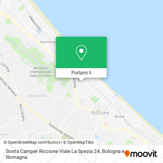 Mappa Sosta Camper Riccione Viale La Spezia 24