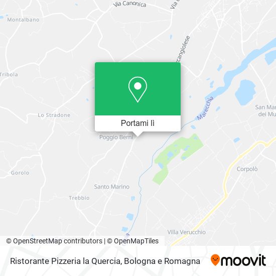 Mappa Ristorante Pizzeria la Quercia