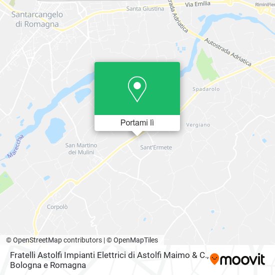 Mappa Fratelli Astolfi Impianti Elettrici di Astolfi Maimo & C.
