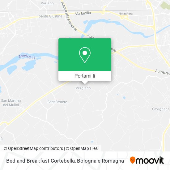 Mappa Bed and Breakfast Cortebella